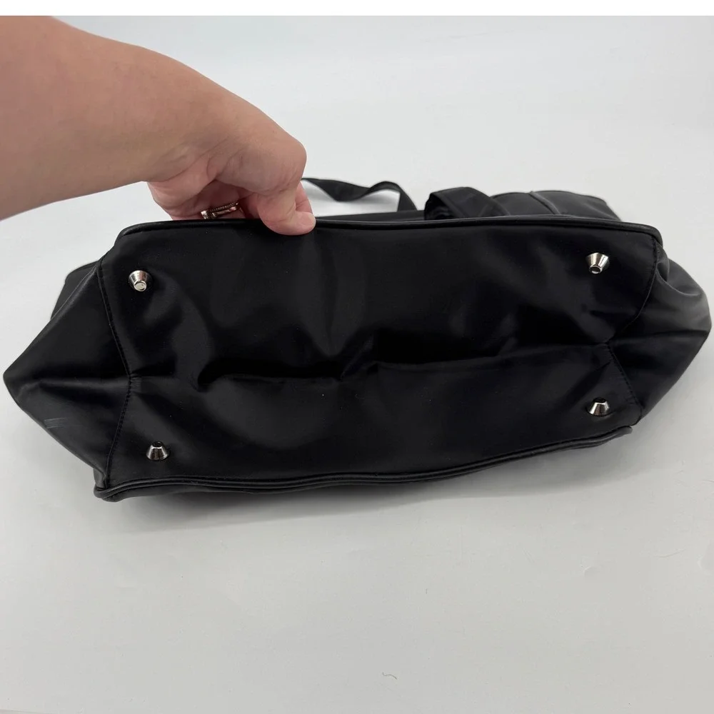 Chanel Beaute Black Nylon Tote Bag VIP Gift Large Shoulder Bag Travel Carryall
